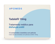 Pacote Tadalafil 10 mg com 12 comprimidos revestidos