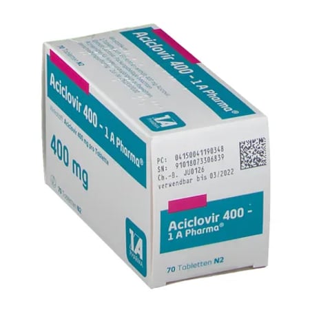 Aciclovir 400 mg, 70 Tabletten von 1A Pharma