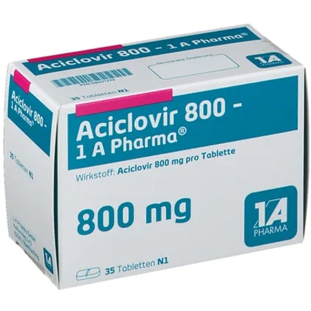 Aciclovir 800 mg, 35 Tabletten von 1A Pharma