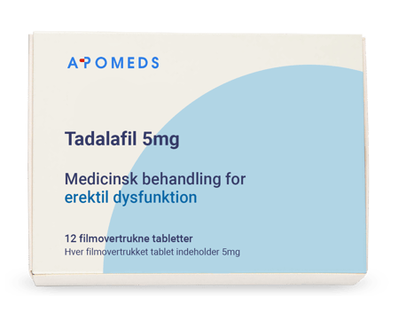 Tadalafil förpackning 5 mg 12 filmdragerade tabletter