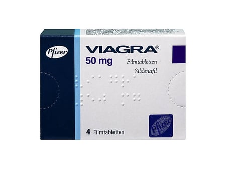 Viagra 50 mg mit 4 Filmtabletten von Pfizer