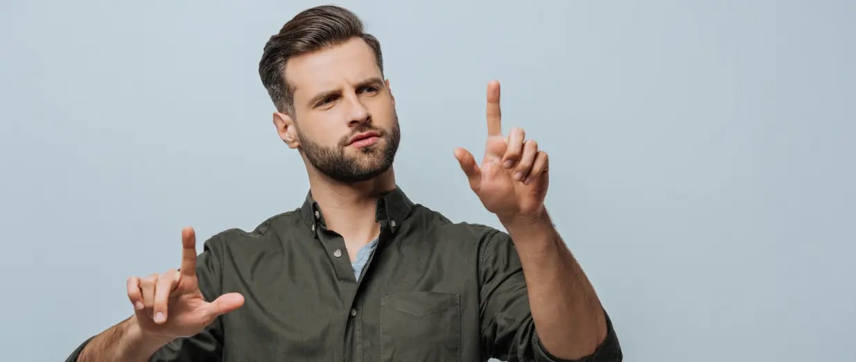 A man trying to make a choice