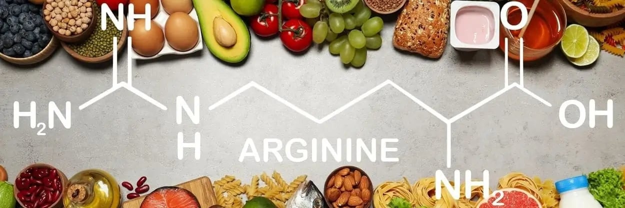 Verschiedene Lebensmittel als Quellen des L-Arginins