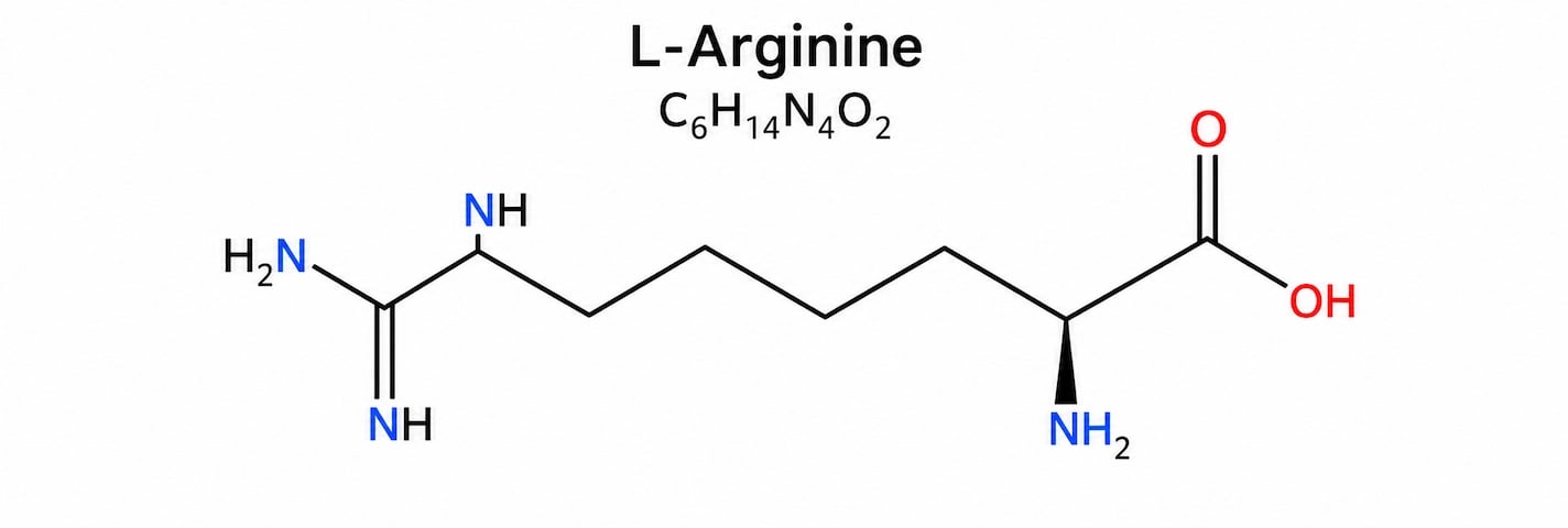 Estrutura química da L-arginina