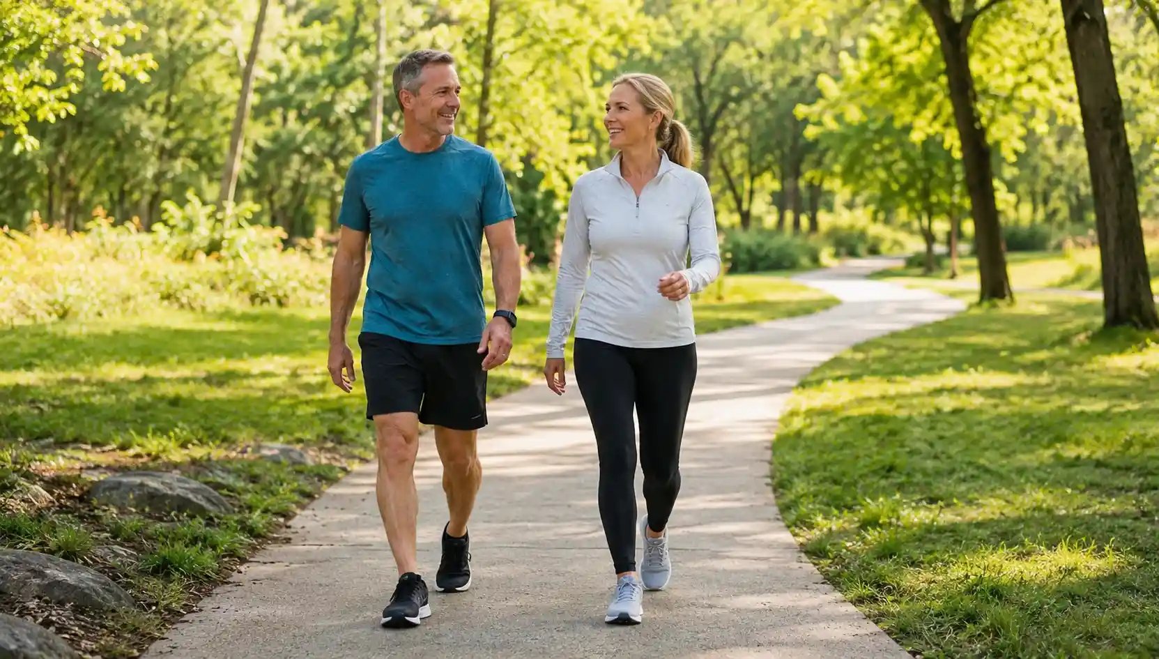 Un couple qui fait du jogging
