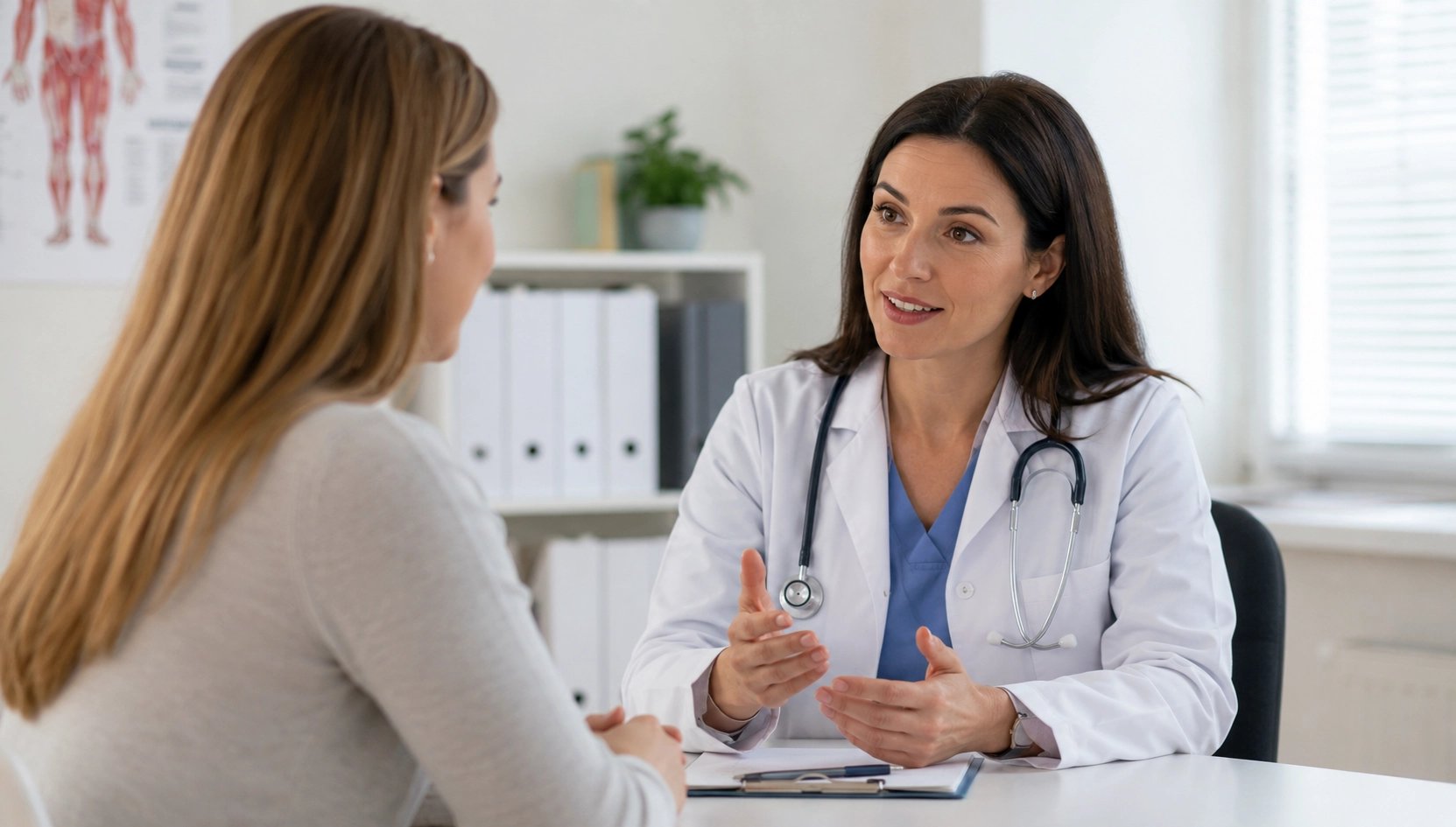 Läkare i samtal med patient