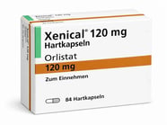 A pack of Xenical 84 capsules