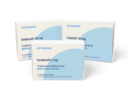 Pack d'essai contre la dysfonction érectile comprenant 3 médicaments génériques
