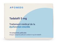 Une boîte de Tadalafil Daily 5 mg contenant 14 comprimés pelliculés