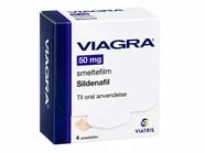 En pakke Viagra 50 mg smeltefilm med 4 film
