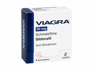 Eine Packung Viagra 50 mg Schmelzfilme mit 4 Filmen