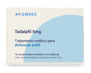 Pacote Tadalafil 5 mg com 12 comprimidos revestidos
