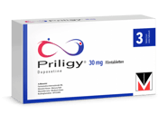A pack of three 30 mg Priligy tablets.