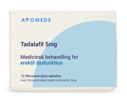 Tadalafil förpackning 5 mg 12 filmdragerade tabletter