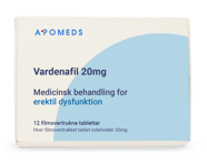 Vardenafil förpackning 20 mg 12 filmdragerade tabletter
