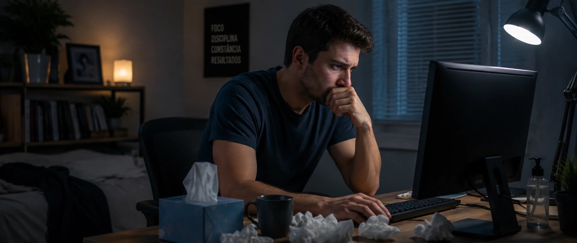 un homme assis &agrave; son bureau, l