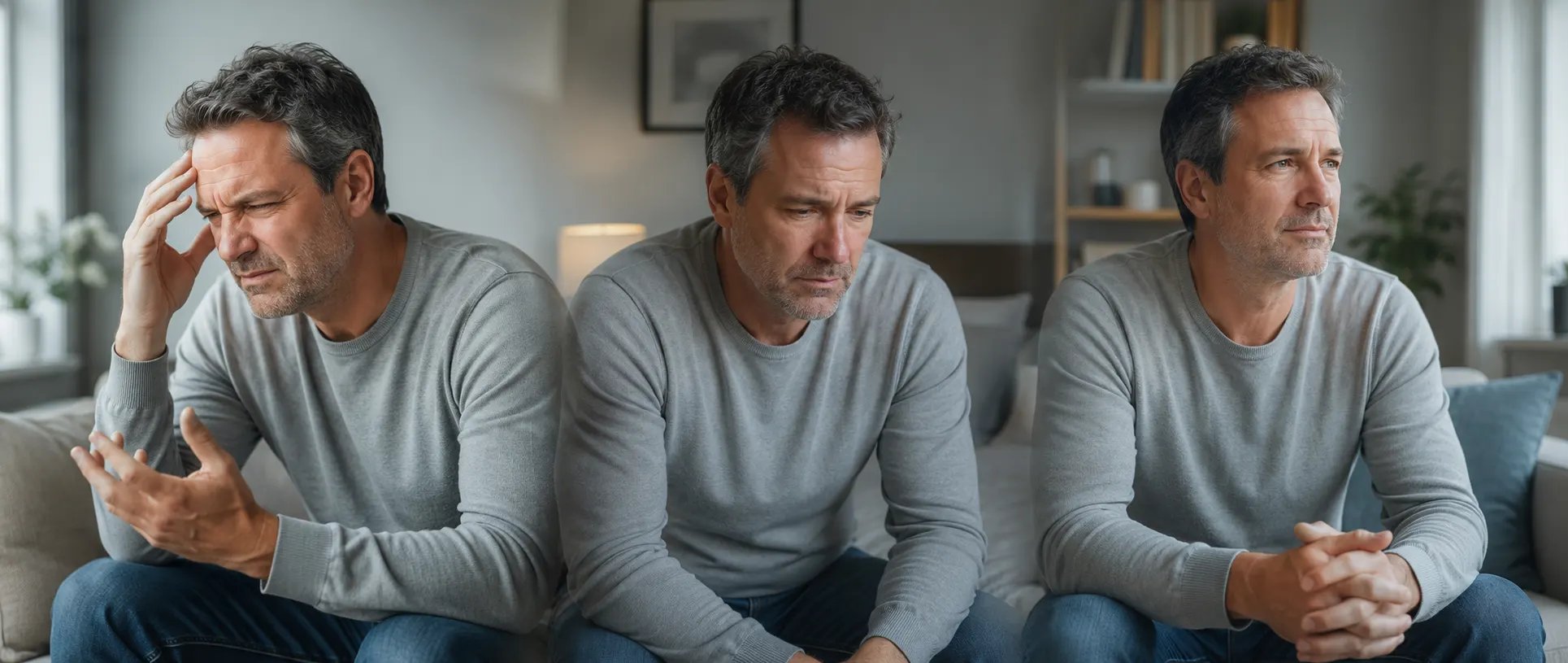 A man sitting frustrated