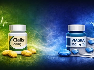 Gelbe Cialis-Pillen im Vergleich zu blauen Viagra-Pillen