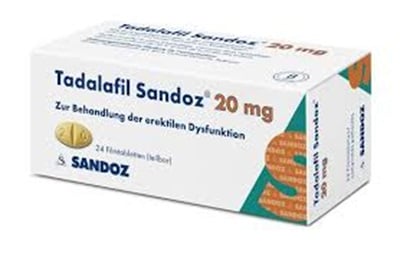 Eine Packung Tadalafil Sandoz 20 mg