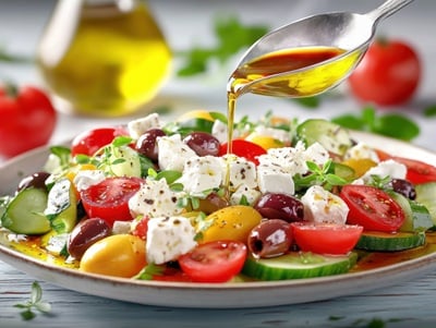 Mediterrane Ernährung mit griechischem Salat