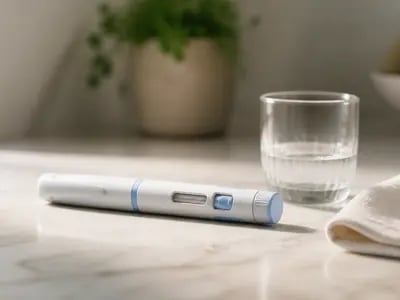 Medizinischer Injektionspen auf einem Tisch