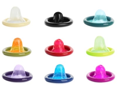 Kondome in verschiedenen Farben