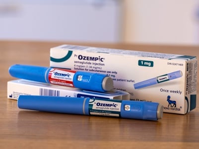 Ozempic Semaglutid-Injektion-Pens und Packungen