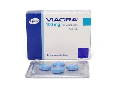 Viagra 100 mg com 4 comprimidos revestidos por filme da Pfizer