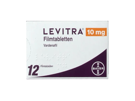 Packung Levitra 10 mg mit 12 Filmtabletten von Bayer