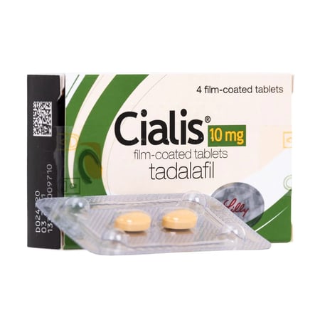 Packung Cialis 10 mg mit 4 Filmtabletten von Lilly