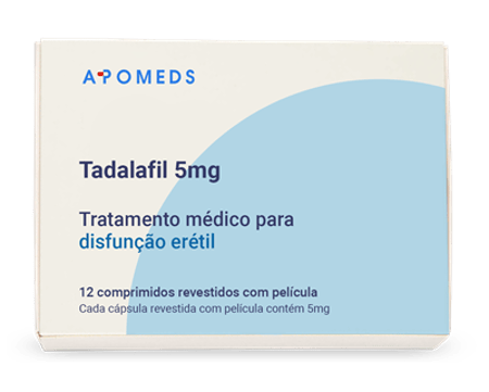 Pacote Tadalafil 5 mg com 12 comprimidos revestidos