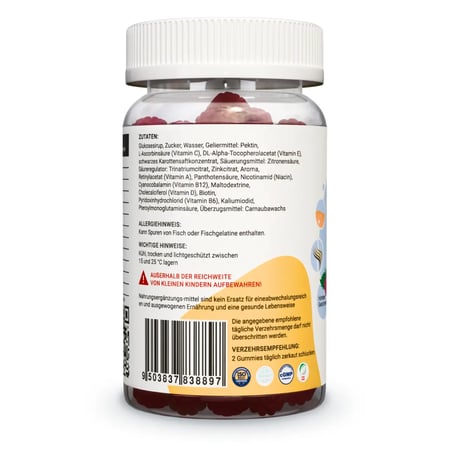 Bild på vitaminer. Baksida av paket