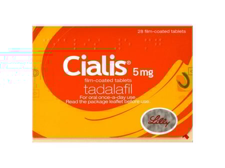 A pack of Cialis 5 mg Daily - 28 tablets.
