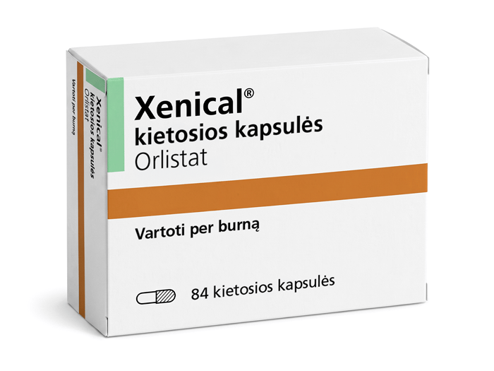Xenical pakuotė