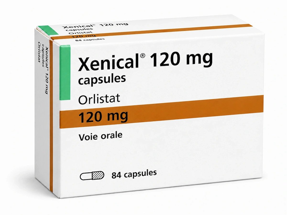 A pack of Xenical 84 capsules
