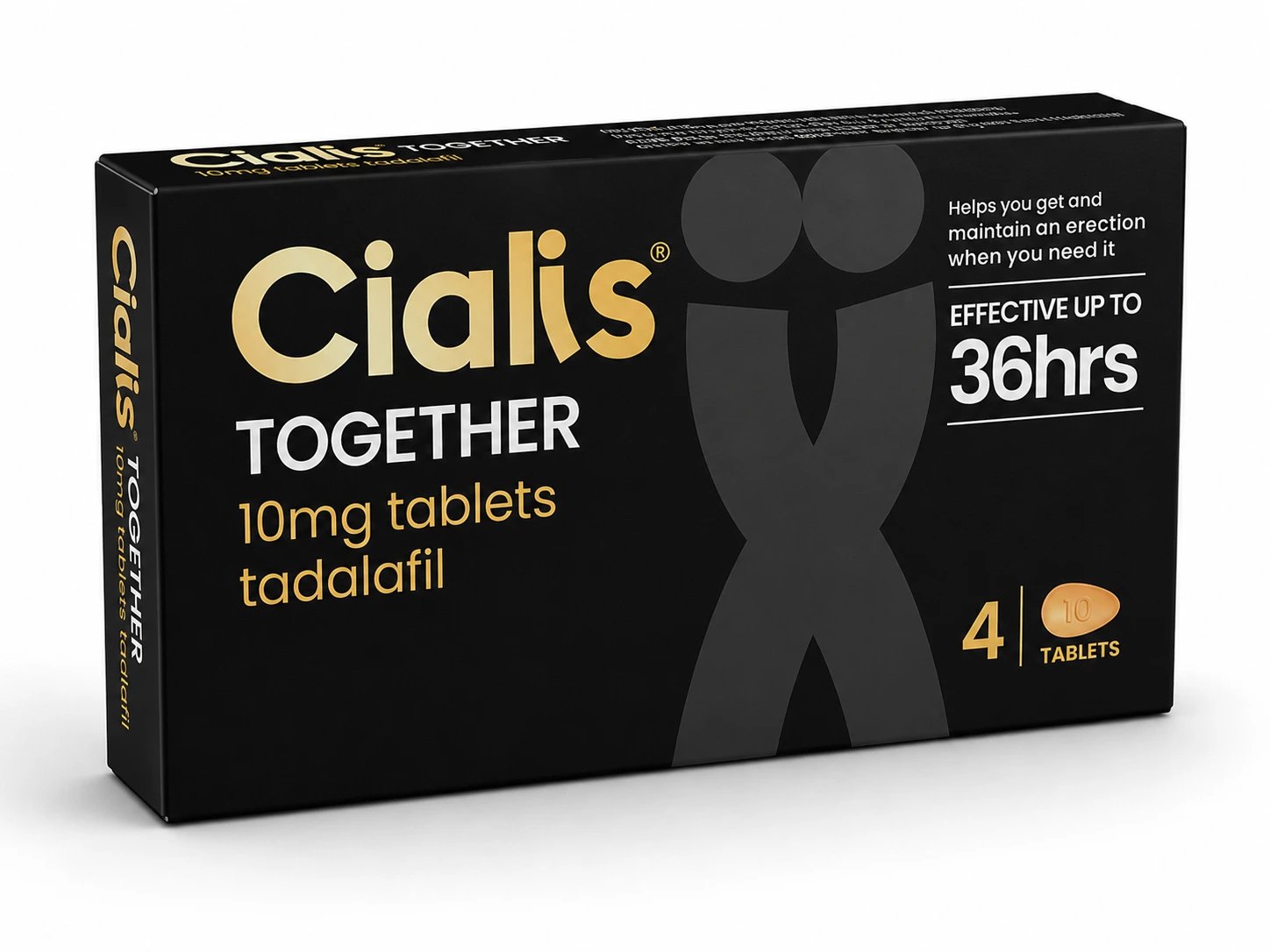A pack of Cialis Together, 4 tablets