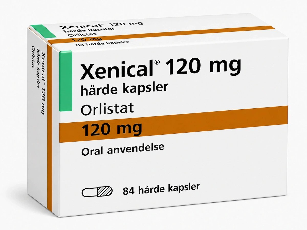 A pack of Xenical 84 capsules