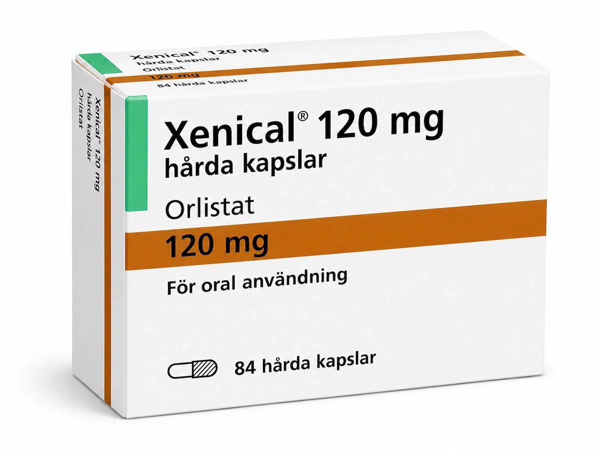 A pack of Xenical 84 capsules