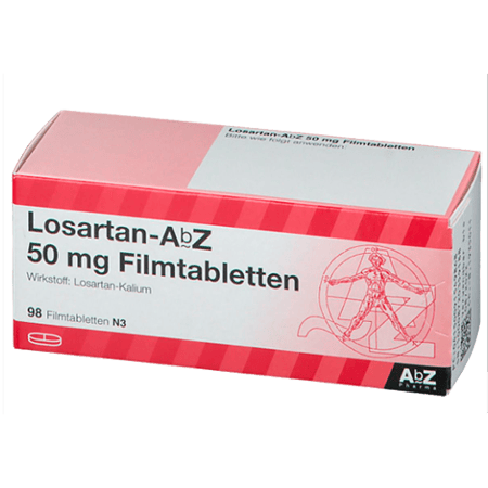 Losartan AbZ 50 mg Packung mit 98 Filmtabletten