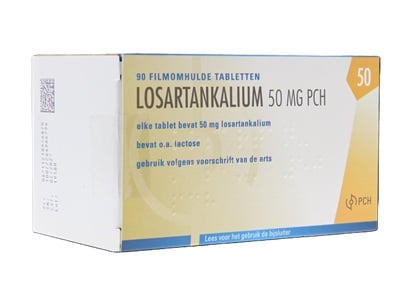 Losartan potássico 50 mg embalagem de 90 comprimidos revestidos por película