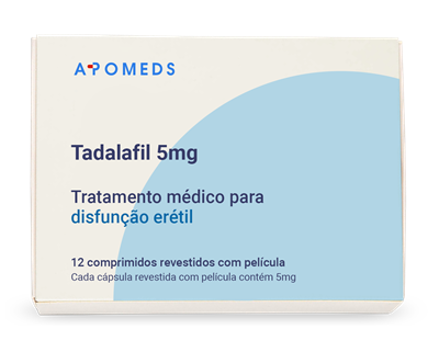 Pacote Tadalafil 5 mg com 12 comprimidos revestidos