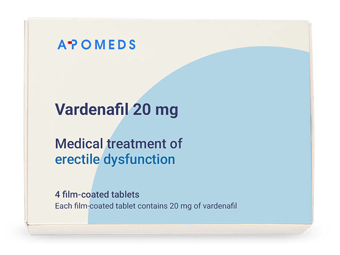 Vardenafil 20 mg 4 tablets