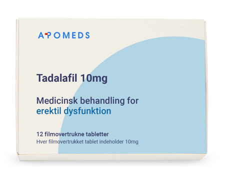 Tadalafil förpackning 10 mg 12 filmdragerade tabletter