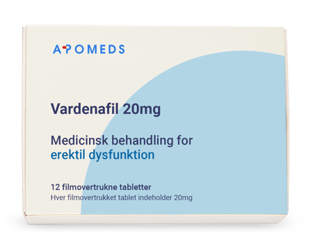 Vardenafil förpackning 20 mg 12 filmdragerade tabletter